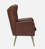 Hedley Leatherette Lounge Chair In Brown Colour