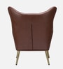 Hedley Leatherette Lounge Chair In Brown Colour