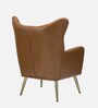 Hedley Leatherette Lounge Chair In Tan Colour