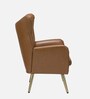 Hedley Leatherette Lounge Chair In Tan Colour