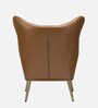 Hedley Leatherette Lounge Chair In Tan Colour