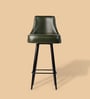 Heirloom Leather Bar Chair In Olive Green Colour