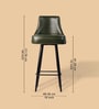 Heirloom Leather Bar Chair In Olive Green Colour