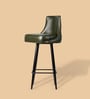 Heirloom Leather Bar Chair In Olive Green Colour