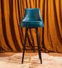 Heirloom Leather Bar Chair In Blue Color