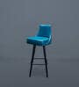 Heirloom Leather Bar Chair In Blue Color