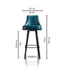 Heirloom Leather Bar Chair In Blue Color