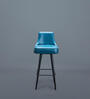 Heirloom Leather Bar Chair In Blue Color