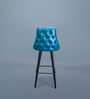 Heirloom Leather Bar Chair In Blue Color