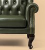Heirloom Leather Lounge Chair In Olive Green Colour