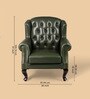 Heirloom Leather Lounge Chair In Olive Green Colour