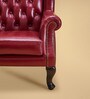 Heirloom Leather Lounge Chair In Red Colour