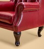 Heirloom Leather Lounge Chair In Red Colour