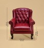 Heirloom Leather Lounge Chair In Red Colour