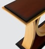 Hele Solid Wood Console Table in Black Gold Finish