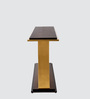 Hele Solid Wood Console Table in Black Gold Finish