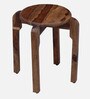 Novokuz Sheesham Wood End Table In Rustic Teak Finish