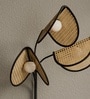 Helion Sconce Black Unique Handmade Woven Wall-Mounted Light, Natural/Rattan Wall Light