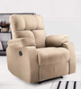 Helios Fabric Motorized 1 Seater Recliner In Beige  Colour