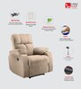 Helios Fabric Motorized 1 Seater Recliner In Beige  Colour