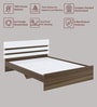 Achillis King Size Bed in Asian Walnut & White Finish