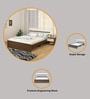 Achillis King Size Bed in Asian Walnut & White Finish