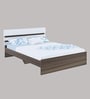 Achillis King Size Bed in Asian Walnut & White Finish