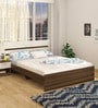 Achillis King Size Bed in Asian Walnut & White Finish