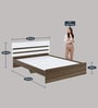 Achillis King Size Bed in Asian Walnut & White Finish