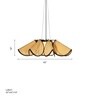Helios Large Unique Handmade Woven Hanging Pendant Light, Natural/Cane Pendant Light