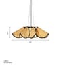 Helios Small Unique Handmade Woven Hanging Pendant Light, Natural/Cane Pendant Light