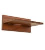Helios Engineered Wood Wall Mounted TV Shelf in Brown Colour
