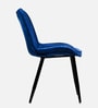 Helium Velvet Dining Chair in Blue Colour Helium Velvet Dining Chair in Blue Colour