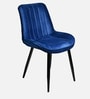 Helium Velvet Dining Chair in Blue Colour Helium Velvet Dining Chair in Blue Colour