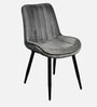 Helium Velvet Dining Chair in Grey Colour