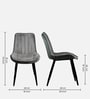 Helium Velvet Dining Chair in Grey Colour