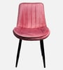 Helium Velvet Dining Chair in Pink Colour Helium Velvet Dining Chair in Pink Colour