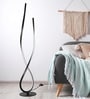 Helix Aurora Black LED Floor Lamp 75W Tri-Color Modern Standing Light