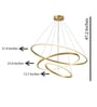 Helix Gold LED Smart Voice Assist Chandelier