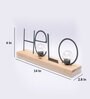 Hello Grey Decorative Lamp with Wooden Base