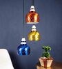 Helmet Red Yellow Blue Metal Cluster Hanging Lights
