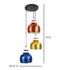 Helmet Red Yellow Blue Metal Cluster Hanging Lights