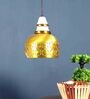 Bayley Helmet Gold Metal Hanging Light