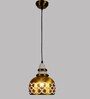 Bayley Helmet Gold Metal Hanging Light