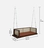 Helsinge Sheesham Wood 2 Seater Swing In In Provincial Teak Finish