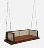 Helsinge Sheesham Wood 2 Seater Swing In In Provincial Teak Finish