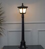 Helsingor Single Light Outdoor Bollard Light In Black Finish