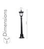 Helsingor Single Light Outdoor Bollard Light In Black Finish