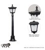 Helsingor Single Light Outdoor Bollard Light In Black Finish