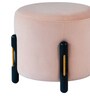 Hem Pouffe in Black Finish and Gentle Clay